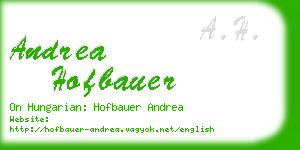 andrea hofbauer business card